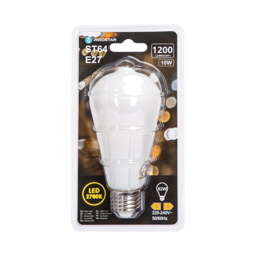 LED lemputė ST64 E27/10W/230V 320° 2700K - Aigostar