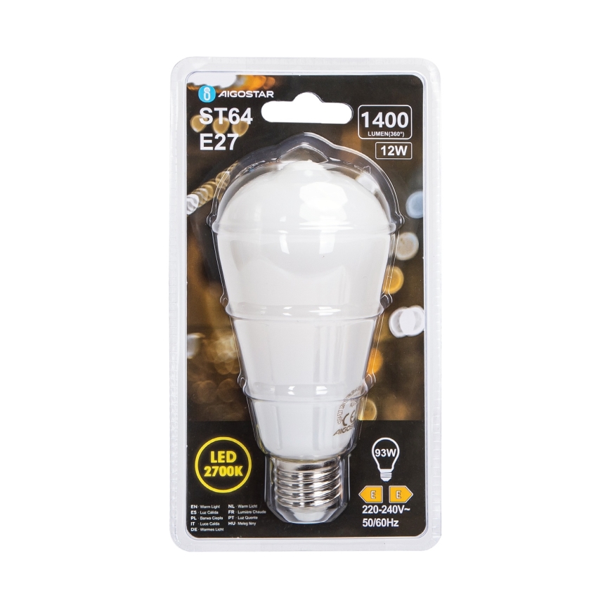 LED lemputė ST64 E27/12W/230V 320° 2700K - Aigostar