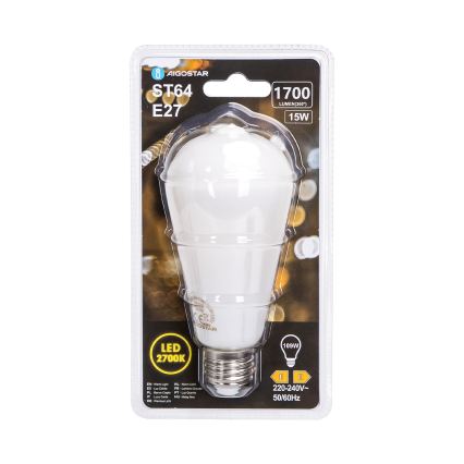 LED lemputė ST64 E27/15W/230V 320° 2700K - Aigostar