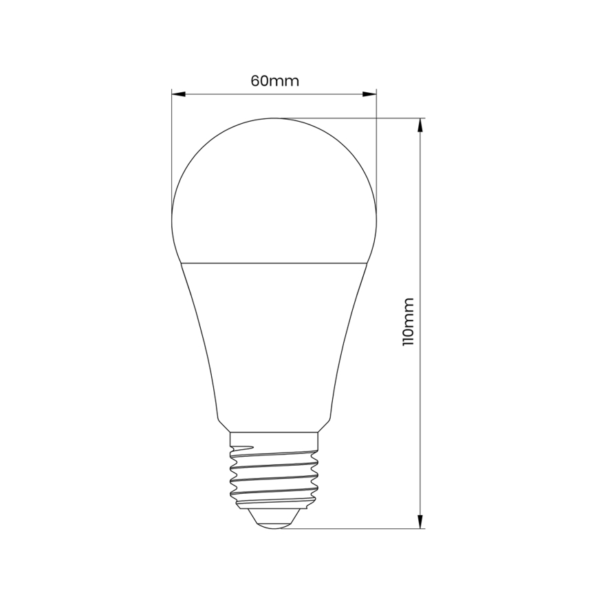 LED lemputė su judesio ir sutemų jutikliu A60 E27/9W/230V 3000K