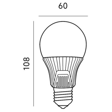 LED Lemputė su jutikliu E27/9W/230V 6500K