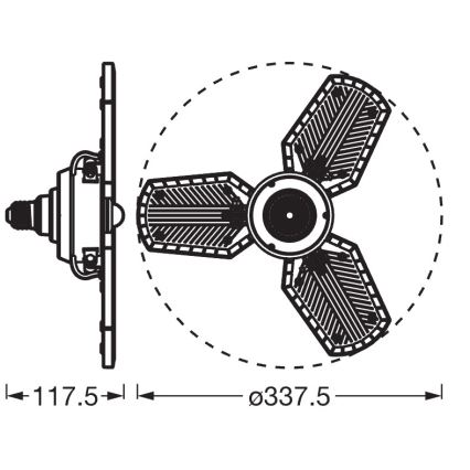 LED lemputė su jutikliu HIGHBAY E27/40W/230V 4000K - Osram