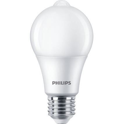 LED lemputė su jutikliu Philips A60 E27/8W/230V 2700K
