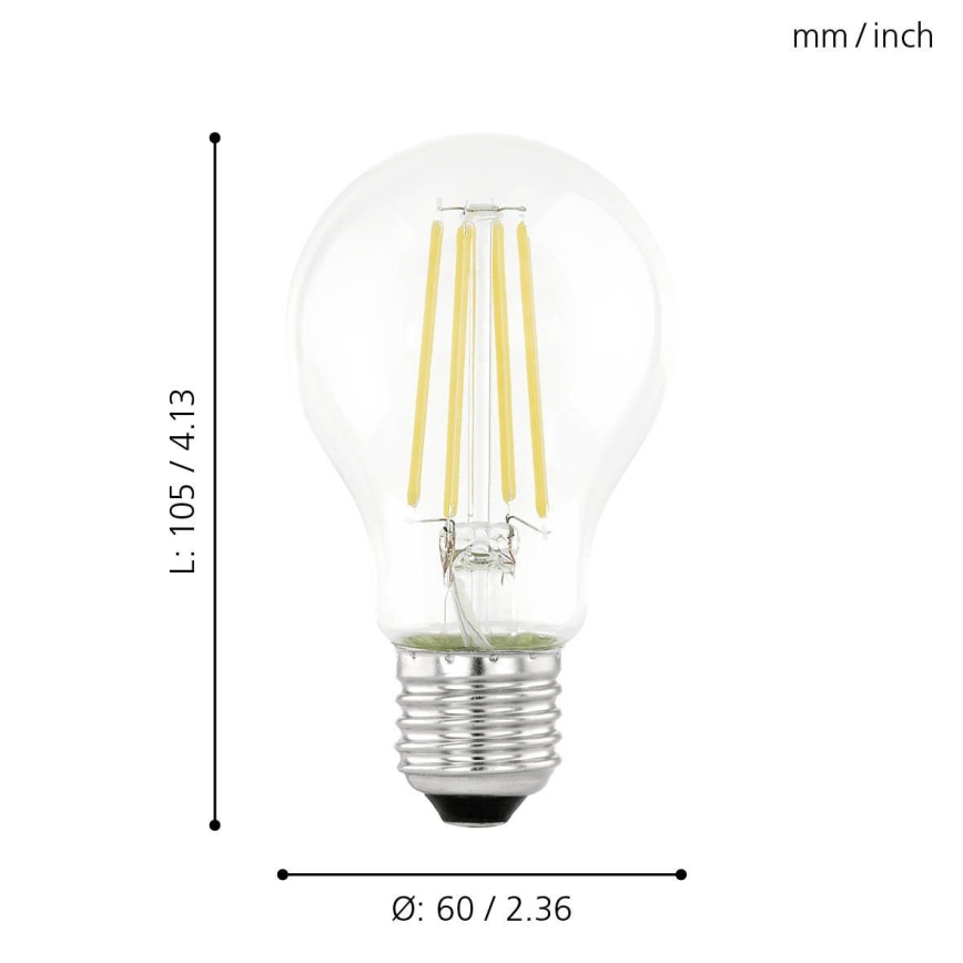 LED lemputė su sutemų jutikliu VINTAGE A60 E27/6W/230V 3000K - Eglo 11886