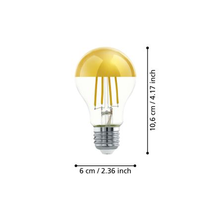 LED Lemputė su veidrodiniu sferiniu dangteliu A60 E27/7,3W/230V 2700K - Eglo 110031