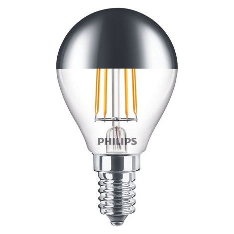 LED lemputė su veidrodiniu sferiniu dangteliu DECO Philips P45 E14/4W/230V 2700K