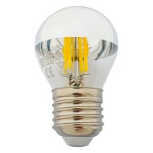 LED Lemputė su veidrodiniu sferiniu dangteliu DECOR MIRROR P45 E27/5W/230V 4200K sidabras