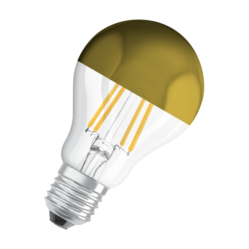 LED lemputė su veidrodiniu viršumi FILAMENT E27/6,5W/230V 2700K auksinė - Osram