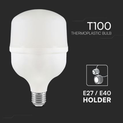LED Lemputė T100 E40 E27/30W/230V 6500K