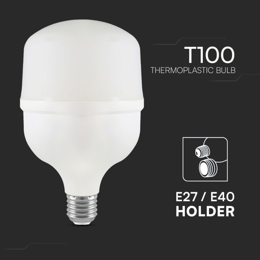 LED Lemputė T100 E40 E27/30W/230V 6500K