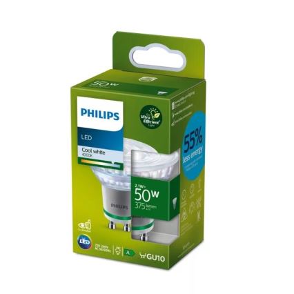 LED lemputė ULTRAEFFICIENT Philips PAR16 GU10/2,1W/230V 4000K