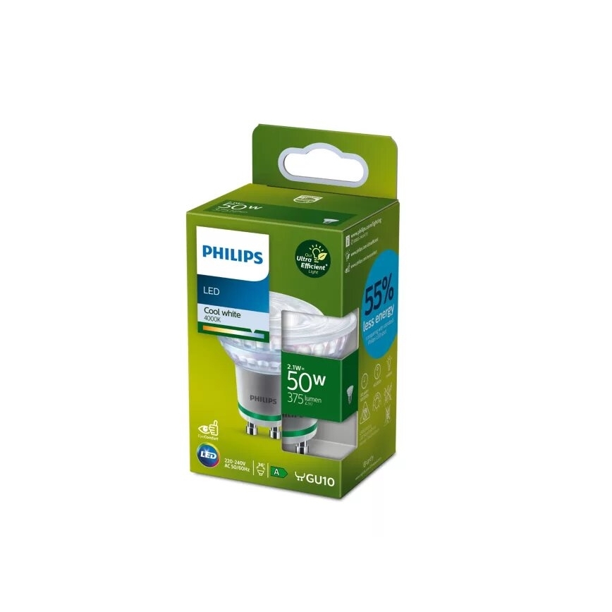 LED lemputė ULTRAEFFICIENT Philips PAR16 GU10/2,1W/230V 4000K