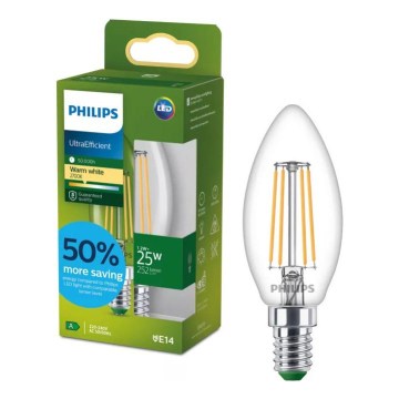 LED lemputė ULTRAEFFICIENT VINTAGE Philips B35 E14/1,2W/230V 2700K