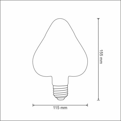 LED lemputė VINTAGE AMBER E27/2,5W/230V 2000K