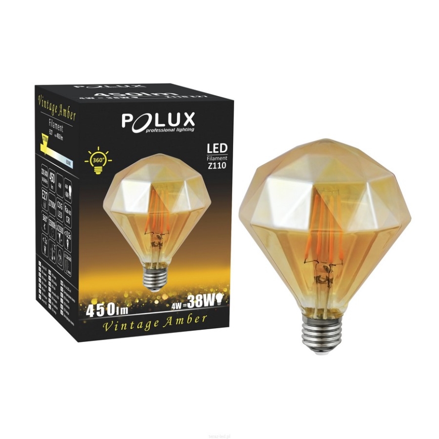 LED lemputė VINTAGE AMBER E27/4W/230V 2700K