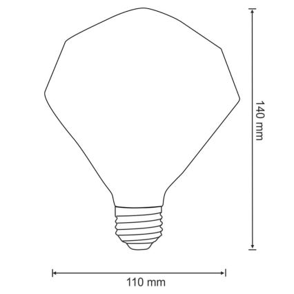 LED lemputė VINTAGE AMBER E27/4W/230V 2700K