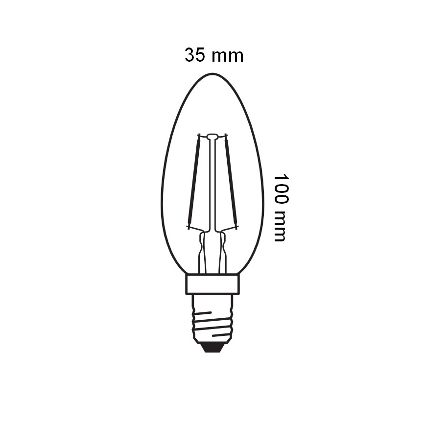 LED lemputė VINTAGE FILAMENT E14/2,5W/230V 2400K - Osram