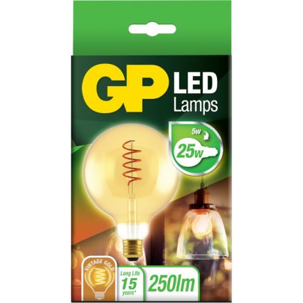 LED Lemputė  VINTAGE G125 E27/5W/230V 2000K - GP