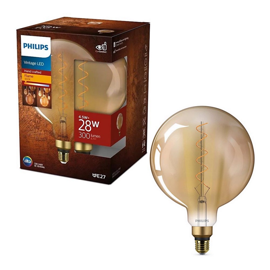 LED Lemputė VINTAGE Philips E27/4,5W/230V 1800K