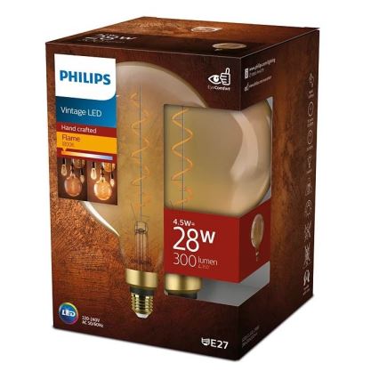 LED Lemputė VINTAGE Philips E27/4,5W/230V 1800K