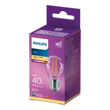 LED lemputė VINTAGE Philips P45 E27/4,3W/230V 2700K