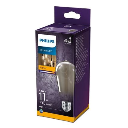 LED Lemputė VINTAGE Philips ST64 E27/2.3W/230V 1,800K
