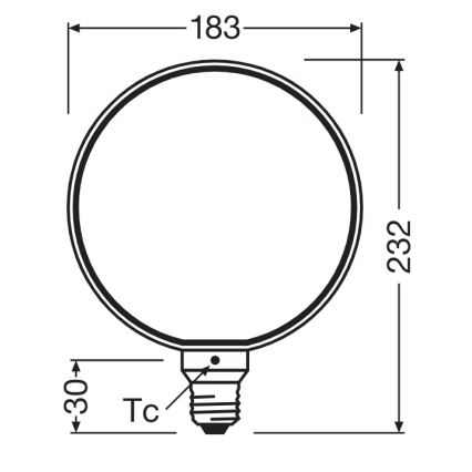 Dimeriuojama LED lemputė VINTAGE FILAMENT E27/4W/230V 1800K - Osram