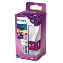 LED Lemputė with sensor Philips A60 E27/8W/230V 2700K