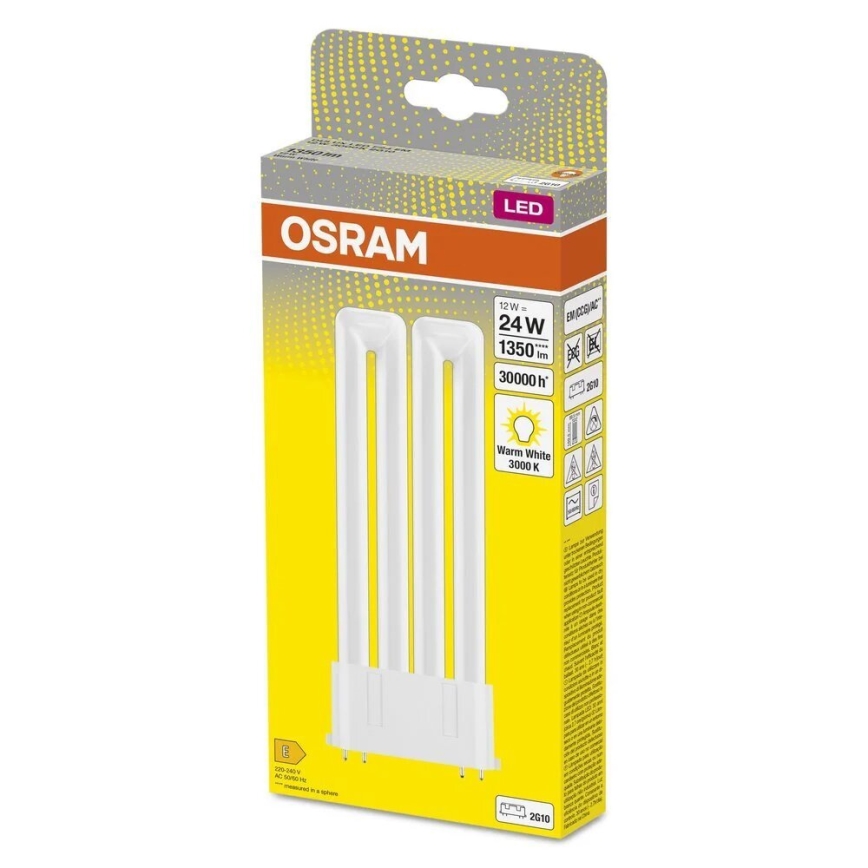 LED liuminescencinė lemputė, pailga 2G10/12W/230V 3000K - Osram