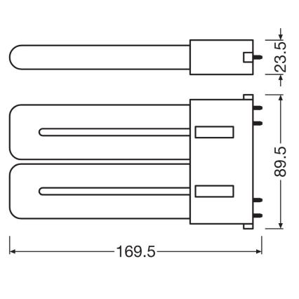 LED liuminescencinė lemputė, pailga 2G10/12W/230V 4000K - Osram