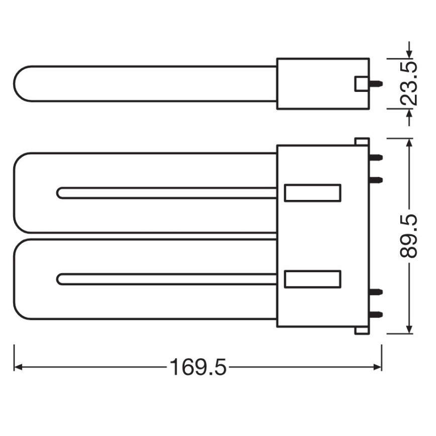 LED liuminescencinė lemputė, pailga 2G10/12W/230V 4000K - Osram