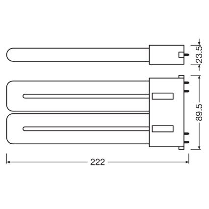 LED liuminescencinė lemputė, pailga 2G10/20W/230V 3000K - Osram