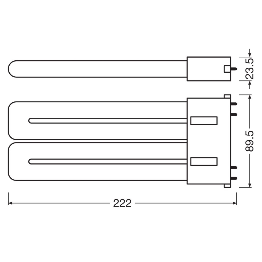 LED liuminescencinė lemputė, pailga 2G10/20W/230V 3000K - Osram