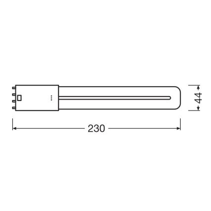 LED liuminescencinė lemputė, pailga 2G11/8W/230V 3000K - Osram