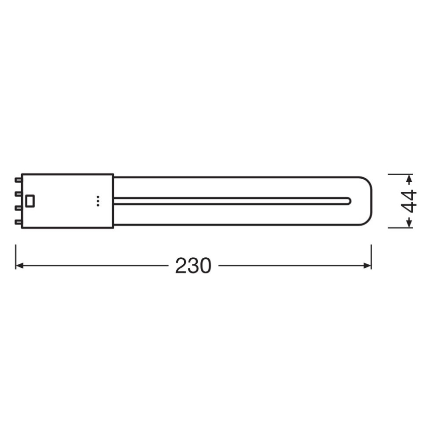 LED liuminescencinė lemputė, pailga 2G11/8W/230V 4000K - Osram