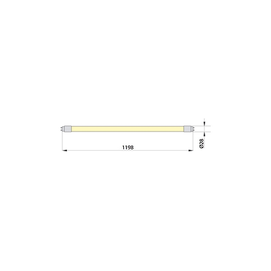 LED liuminescencinė lemputė, pailga ECOSTER T8 G13/18W/230V 4000K