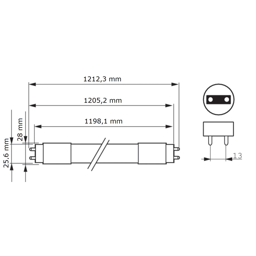 LED liuminescencinė lemputė, pailga Philips MASTER T8 G13/16W/80V 6500K 120 cm