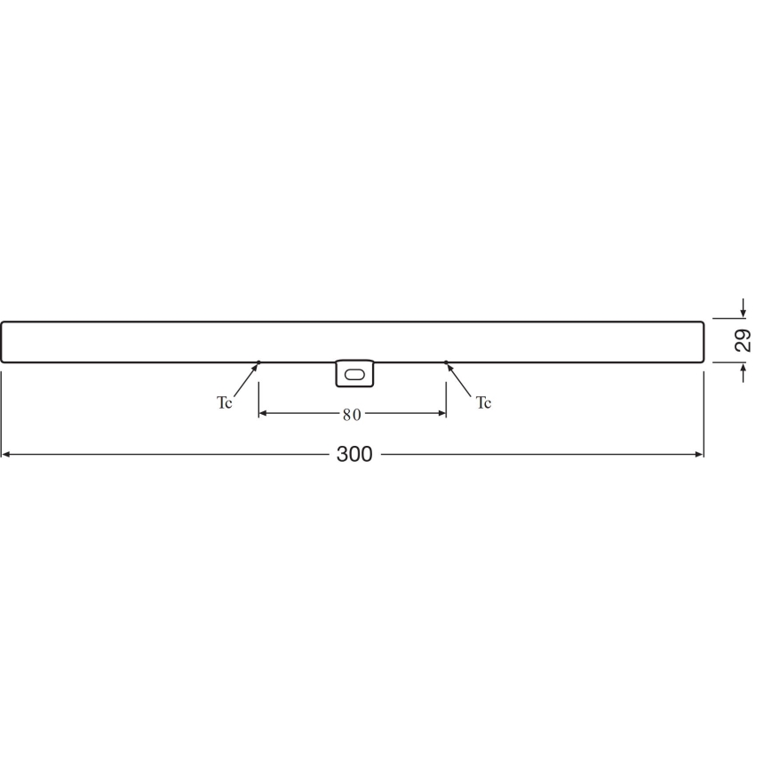 LED liuminescencinė lemputė, pailga S14d/3,5W/230V 2700K 30 cm - Osram