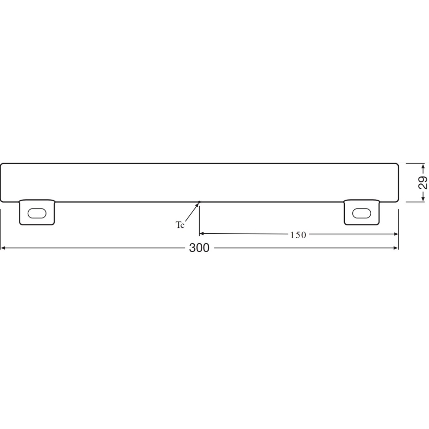 LED liuminescencinė lemputė, pailga S14s/3,5W/230V 2700K 30 cm - Osram