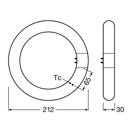 LED liuminescencinė lemputė, pailga SUBSTITUBE T9 G10q/12W/230V 4000K diametras 21,2 cm - Osram