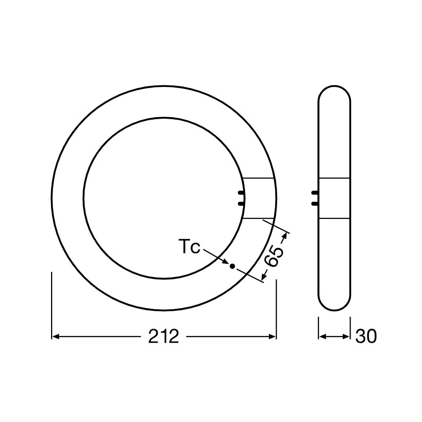 LED liuminescencinė lemputė, pailga SUBSTITUBE T9 G10q/12W/230V 4000K diametras 21,2 cm - Osram