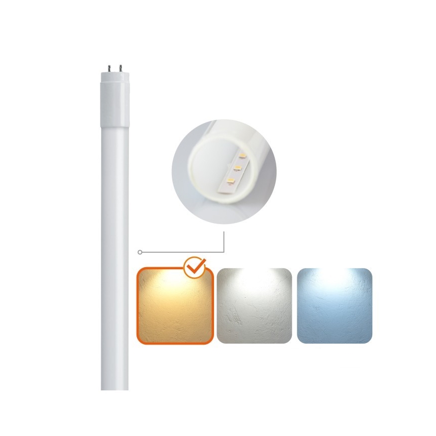 LED liuminescencinė lemputė, pailga T8 G13/18W/230V 3000K 120 cm