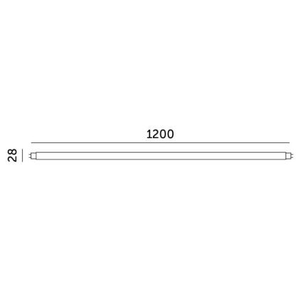 LED liuminescencinė lemputė, pailga T8 G13/18W/230V 3000K 120 cm