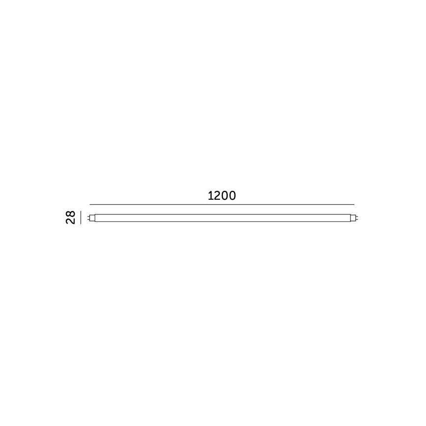 LED liuminescencinė lemputė, pailga T8 G13/18W/230V 3000K 120 cm