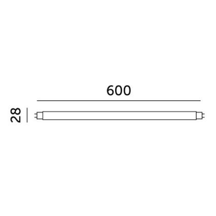 LED liuminescencinė lemputė, pailga T8 G13/9W/230V 4000K 60 cm