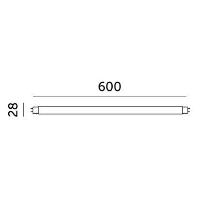 LED liuminescencinė lemputė, pailga T8 G13/9W/230V 6500K 60 cm