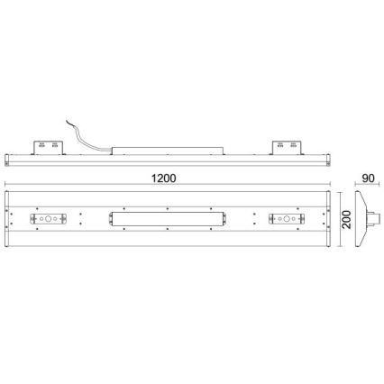 LED Liuminescencinis šviestuvas High Bay LED/120W/230V 5000K 120 cm