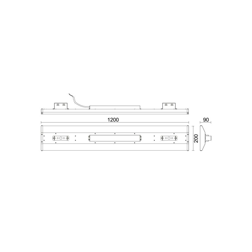 LED Liuminescencinis šviestuvas High Bay LED/120W/230V 5000K 120 cm