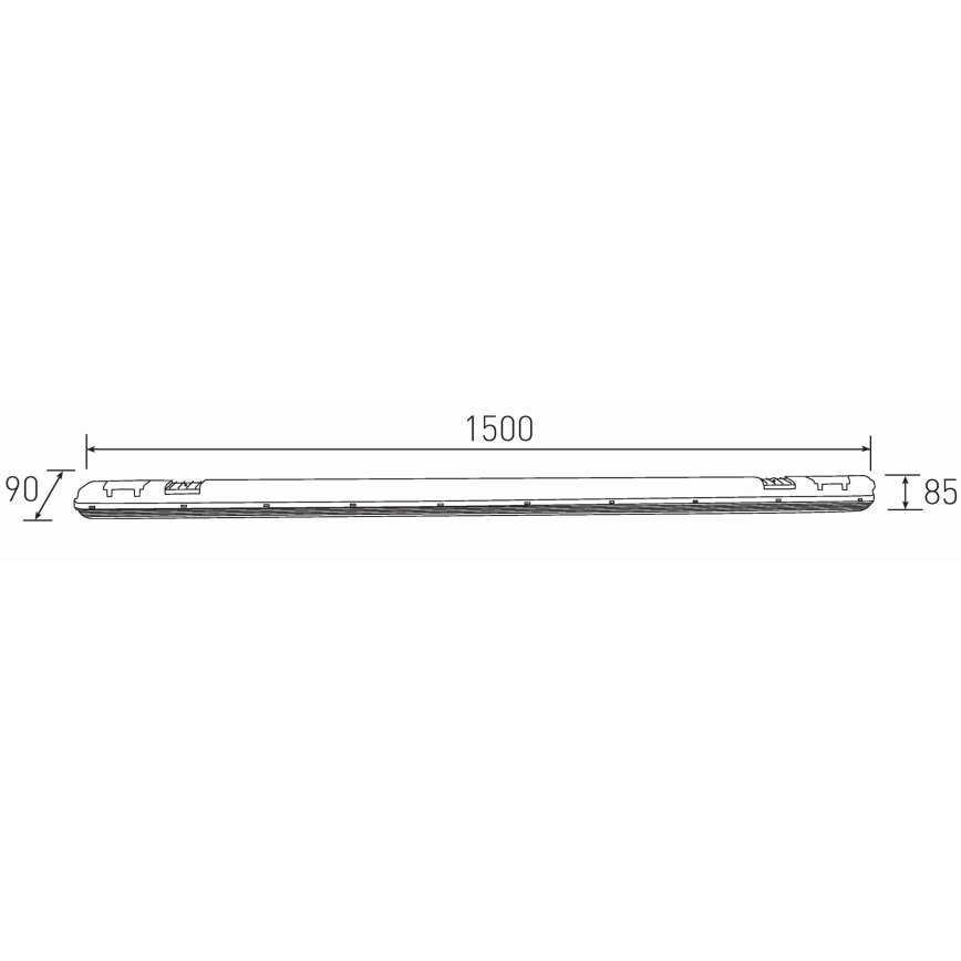 LED liuminescencinis techninis šviestuvas DUST LED/58W/230V 4000K 150 cm IP65