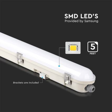 LED liuminescencinis techninis šviestuvas su avariniu moduliu EMERGENCY LED/48W/230V 6500K 150cm IP65